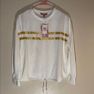 White and Gold Women's Top